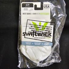 Swiftwick Performance Zero Golf & Running No Show Socks White sz S/P  ZA020ZZ-S
