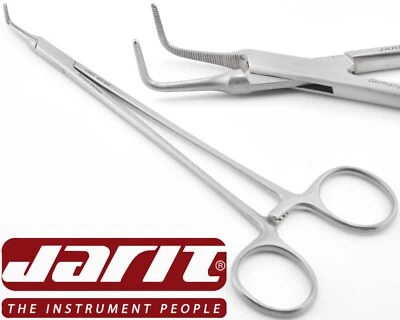 JARIT 320-652 Bailey 90° 1mm Abrazaderas en ángulo fino Pinzas punta de mandíbula dentada 6.75" Foto 1 de 4