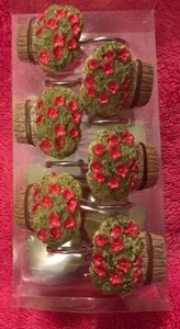 Bushel Cubo de Flores Rojas Juego de 12 Ganchos para Cortina de Ducha ¡NUEVO! - Imagen 1 de 4