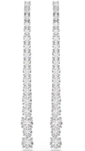NWB Swarovski Matrix Drop Earrings Gradient of Round Cuts,Rhodium Plated-5709257 - Picture 1 of 6