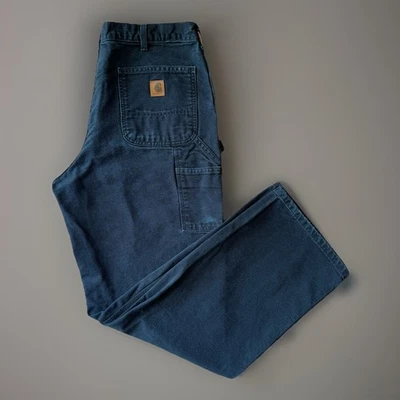 Vintage Carhartt Carpenter Pants 36 Black Straight Heavy Canvas Workwear WIP - Image 1 of 4