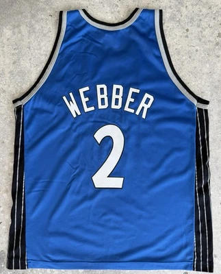 CAMISETA VINTAGE ORLANDO MAGIC CHRIS WEBBER WHAT IF AUTÊNTICA CAMPEÃ 48 GG RARA - Imagem 1 de 4