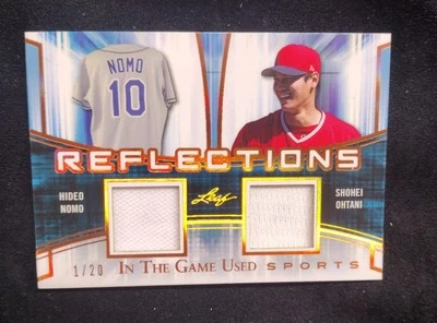 Edición limitada de 20 camisetas Shohei Ohtani Hideo Nomo, numeradas 1/20 tarjeta de novato Foto 1 de 2
