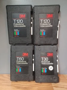 3M T60 T120 T30 : VHS Broadcast Videocassette, Case Heavy Duty Vintage Color - Imagen 1 de 3