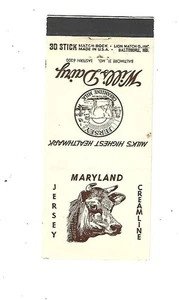 Will's Dairy Streichholzbrief Baltimore, MD. - Bild 1 von 3