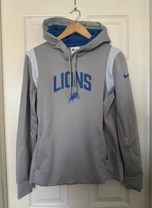 Sudadera con Capucha Nike Para Mujer Mediana Detroit Lions NFL Rendimiento Lateral NUEVO - Imagen 1 de 13