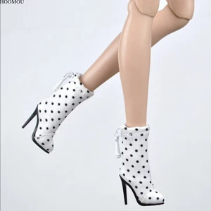 Polka Dots Schuhe für MVP Rayna Ahmadi Fashion Royalty FR2 FR6.0 Nu.Face Barbie - Bild 1 von 6