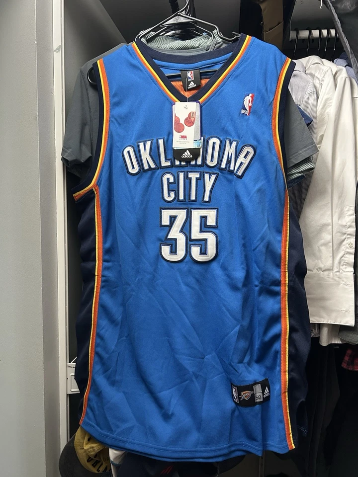 Kevin Durant Jersey Mens Sz 50 Oklahoma City Thunder #35 Blue Adidas Climacool🔥 - Image 1 of 1