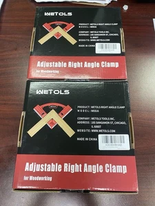 Set Of 2 WETOLS Adjustable Right Angle Clamp Woodworking 90 Degree WE618 WE-618 - Picture 1 of 2