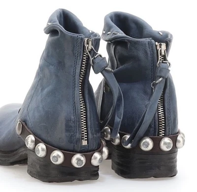 AS 98 Airsteps Black Leather Avante Saintec Stud Womens Boots 42 - Image 1 of 4