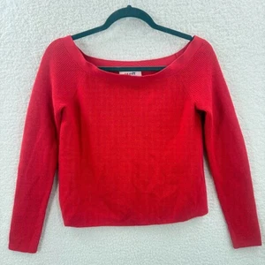 Frame Crop Pullover Sommer Rot Schulterfrei Gr. S - Bild 1 von 13