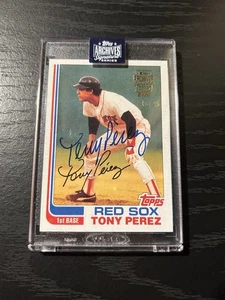1982 Topps Tony Perez 2020 Archives Signature Series Auto 10/25 - Picture 1 of 3