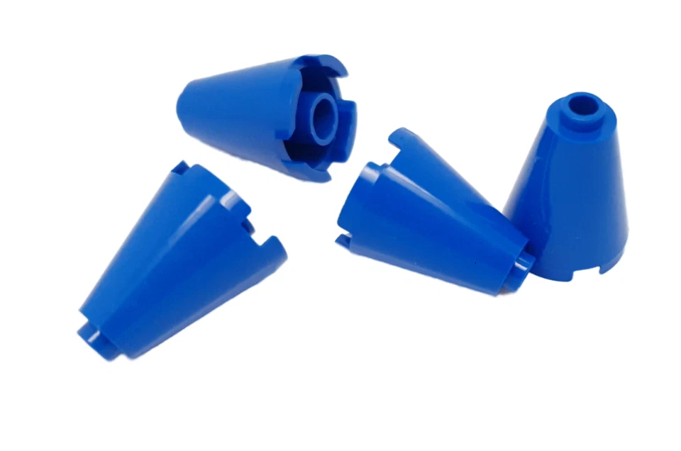 4 Stück LEGO Stein Kegel 2x2x2, 6092663, blau, 3942c, NEU - Bild 1 von 1