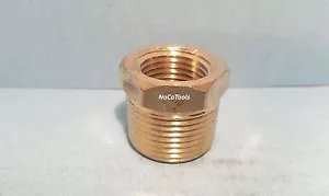 Solid Brass Adapter Bushing Pipe Reducer 1/2 FNPT 3/4 MNPT Air Fuel Gas Water - Picture 1 of 4