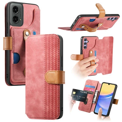 Funda tipo billetera de cuero magnética para Motorola Moto G Stylus 5G/Power/Play/G 5G 2024 Foto 1 de 4