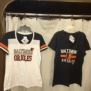 Baltimore Orioles Women’s Short Sleeve Shirts New Large - Picture 1 of 10
