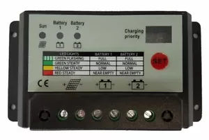 20a 20 Ampere DUAL AKKU SOLAR LADESTEUERUNG REGULATOR WOHNMOBIL CAMPER t4 t5 - Bild 1 von 2