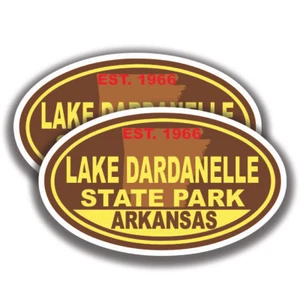 LAKE DARDANELLE STATE PARK DECALs 2 Stickers Arkansas Bogo Car Window - Picture 1 of 1