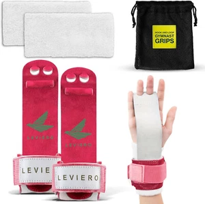 LEVIERO - PINK - Gymnastics Grips Set, Grips for Gymnastics Girls, SIZE 2 - Picture 1 of 4