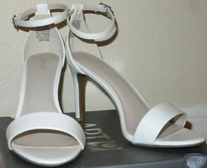 Apt. 9 Womens Cream Open Toe Ankle Strap Heel Sandals Size 8.5 NEW $50 - Picture 1 of 10
