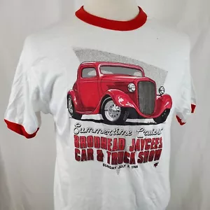 Vintage Jaycees Car & Truck Show 1988 T-Shirt XL Ringer 50/50 Deadstock, 80s - Picture 1 of 6
