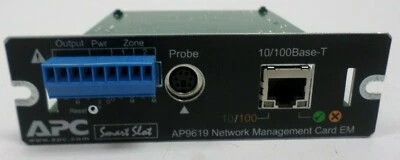 APC Smart Slot AP9619 UPS 10/100Base-T Network Management Card EM 640-0827A-08 - Image 1 of 4
