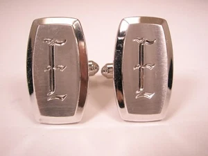 E Monogram Initial Letter Vintage HICKOK Cuff Links edward eli enoch emeril eddi - Picture 1 of 8