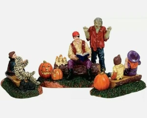 RETIRED Lemax 72485 STORYTIME SCARES Spooky Town Set of 3 Halloween Figure, New - Picture 1 of 6