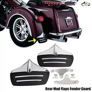 Rear Fender Guard Accents Mud Flaps For Harley Tri Glide Ultra Classic FLHTCUTG - Picture 1 of 21