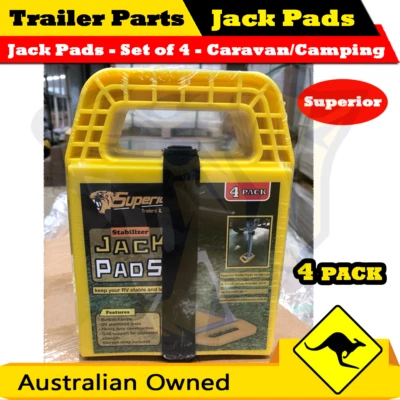 Superior Jack Pads Set of 4 Pads RV Caravan Levels Stabilizer awning leg support - image 1 of 4