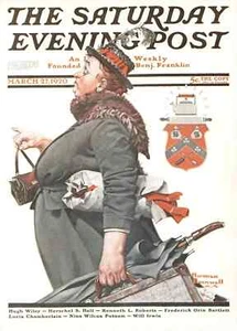 Saturday Evening Post 27. März 1920 Norman Rockwell Cover Print Housekeeper - Bild 1 von 2