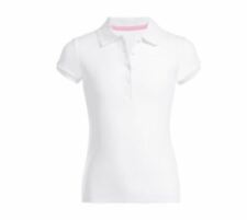 Nautica School Uniform Polo Shirt Girls Size Sm 4 Nwt Short-Sleeve White Su5