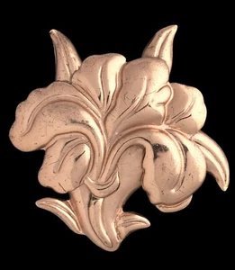 Broche floral de plata de ley de oro rosa de Héctor Aguilar para Coro México - Imagen 1 de 4