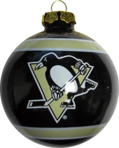 Pittsburgh Penguins "Go Pens Go" Glass Ball Ornament - Picture 1 of 2