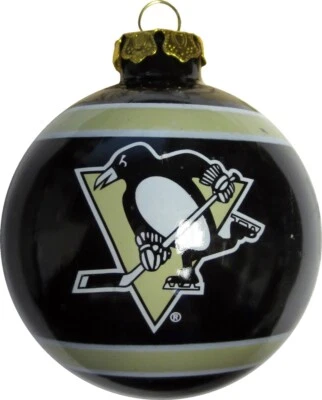 Ornamento de bola de vidrio Pittsburgh Penguins "Go Pen Go" Foto 1 de 2