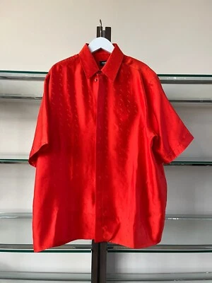 Fendi, camiseta con logotipo de seda, SS en rojo BNWT 42 Foto 1 de 4