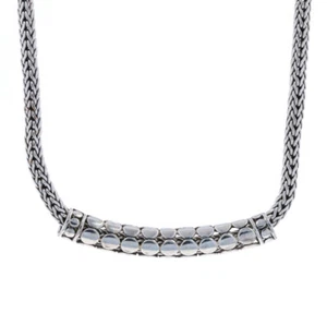 John Hardy Classic Chain Dot Slide Pendant Necklace 15 1/2" - Sterling 925 - Picture 1 of 7