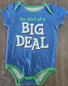 Boys The Children's Place I'm Kind of a Big Deal One-Piece, Size: 6-9 Months - Picture 1 of 2