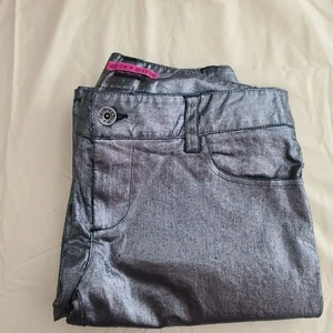 Alice + Olivia Metallic Jeans Womens Size 8 - New! - Picture 1 of 9