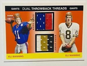 2004 Fleer Tradition Eli Manning & Archie Manning 24/75 Rookie 3 Color Jersey - Picture 1 of 6