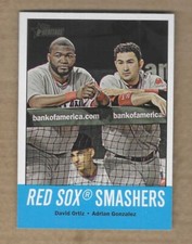 DAVID ORTIZ / ADRIAN GONZALEZ 2012 TOPPS HERITAGE #18 (RED SOX SMASHERS)