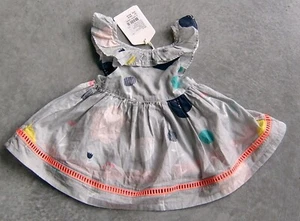 COUNTRY ROAD BABY GIRLS GREY SUMMER DRESS SZ 0 - 3 MONTHS (000) NEW WITH TAGS - Picture 1 of 2