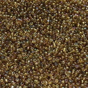 500g Glass Seed Beads 11/0 2mm Transparent Gold Rainbow WHOLESALE - Picture 1 of 2