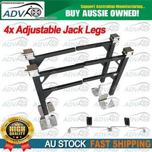 Set of 4 Trailer Caravan Canopy Jack Stand Lift Heavy Duty Stabilizer Legs - Picture 1 of 5