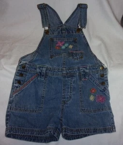Just in Blues Denim Shortall Shorts Overall w Decorative Stitching Size 5X - Picture 1 of 3