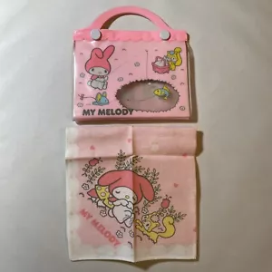 Fazzoletto e tessuto vintage Sanrio 1976 My Melody a scatto Made in Japan - Foto 1 di 8