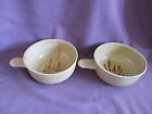 Galleon Ware Pottery Canada Yellow Cattail Handle Ceramic Soup Bowl
