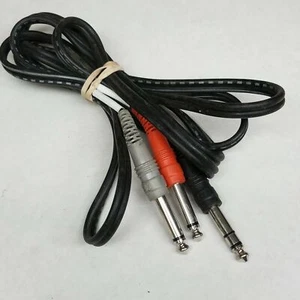 Adapter Cable 1-Stereo 1/4" Phono TRS To 2-Mono 1/4" TS Cable       110V - Picture 1 of 5