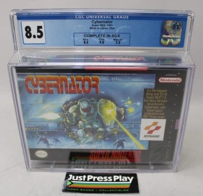Cybernator Super NES 1993 CIB CGC Graded 8.5 - Image 1 of 4