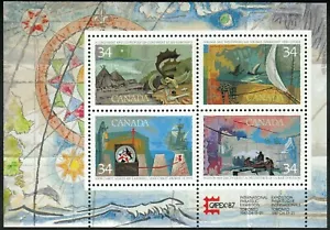 Canada sc#1107b Exploration of Canada - 1: Discoverers, Souvenir-Sheet, Mint-NH - Picture 1 of 2